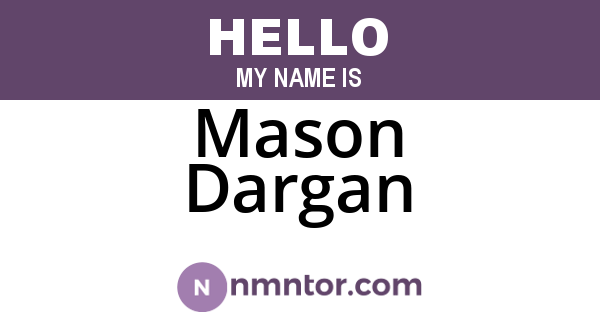 Mason Dargan