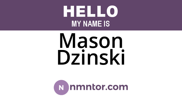 Mason Dzinski