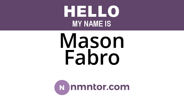 Mason Fabro