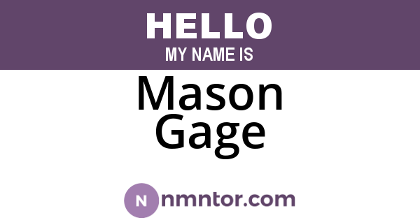 Mason Gage