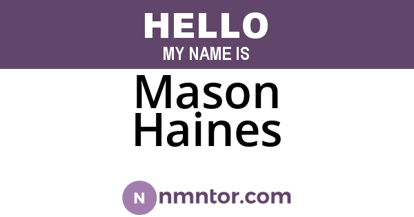 Mason Haines