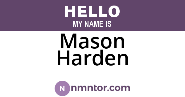 Mason Harden