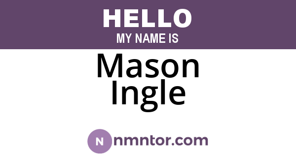 Mason Ingle