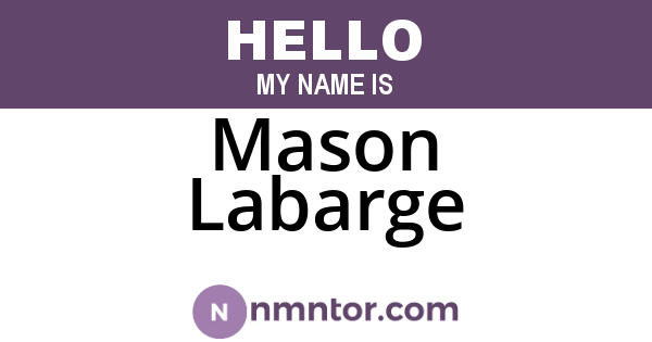 Mason Labarge