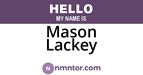 Mason Lackey