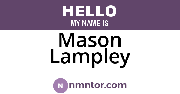 Mason Lampley