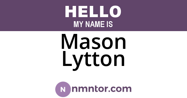 Mason Lytton