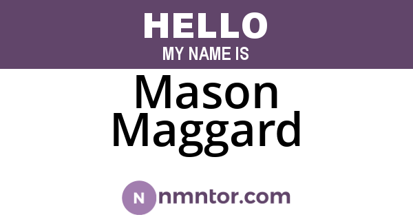 Mason Maggard