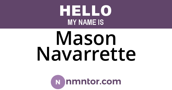 Mason Navarrette