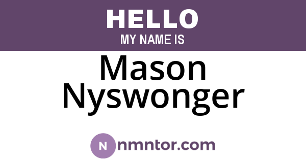 Mason Nyswonger