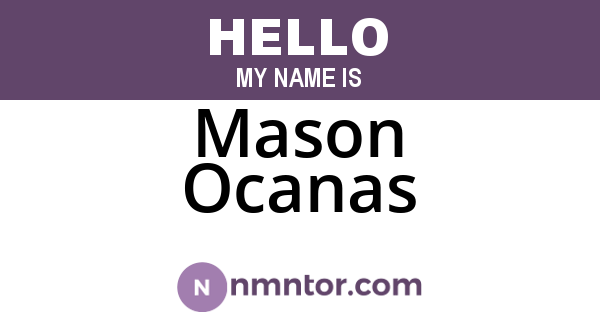 Mason Ocanas