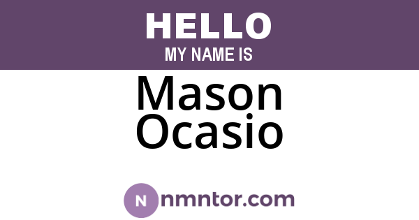 Mason Ocasio