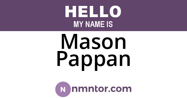 Mason Pappan