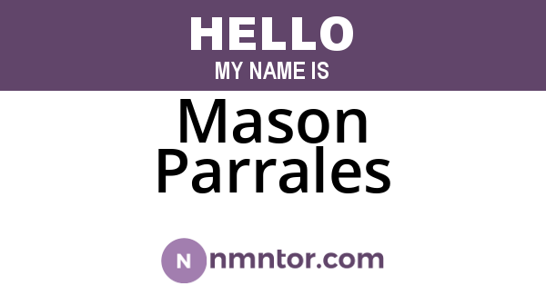 Mason Parrales