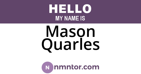 Mason Quarles