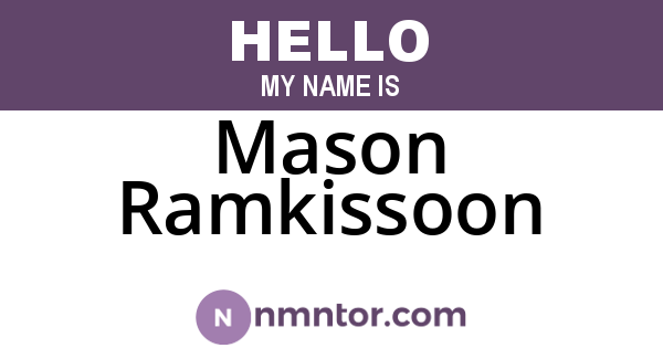 Mason Ramkissoon