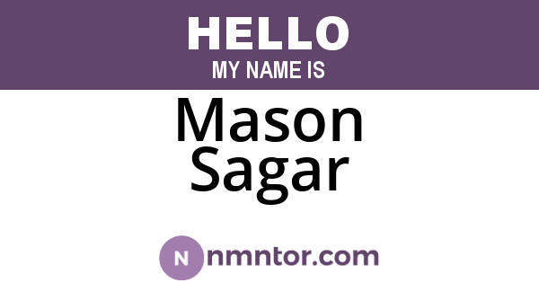 Mason Sagar