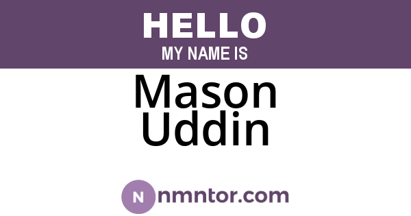 Mason Uddin