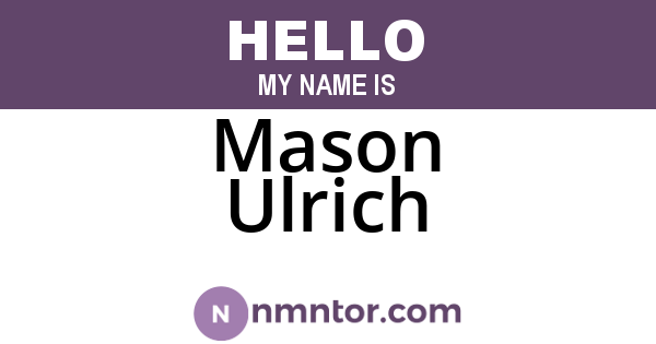 Mason Ulrich