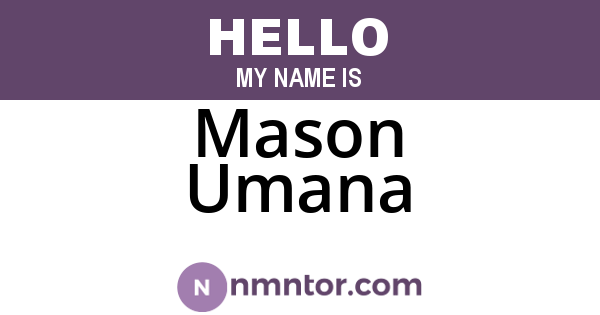 Mason Umana