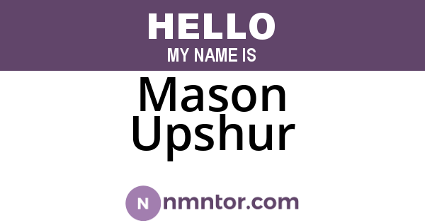 Mason Upshur