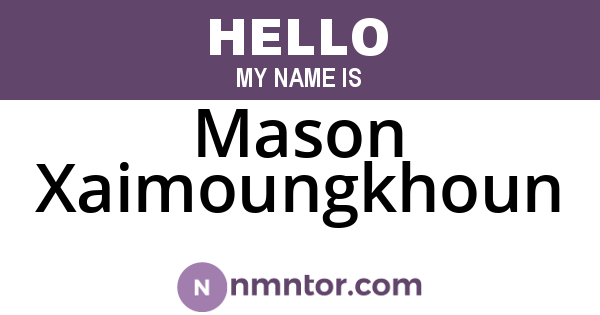 Mason Xaimoungkhoun