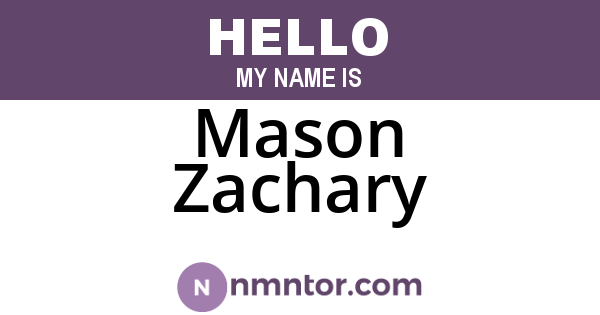 Mason Zachary