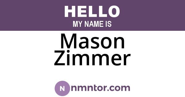 Mason Zimmer