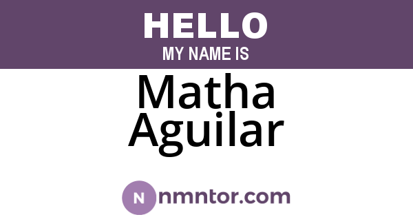 Matha Aguilar