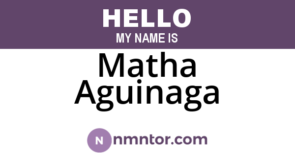 Matha Aguinaga