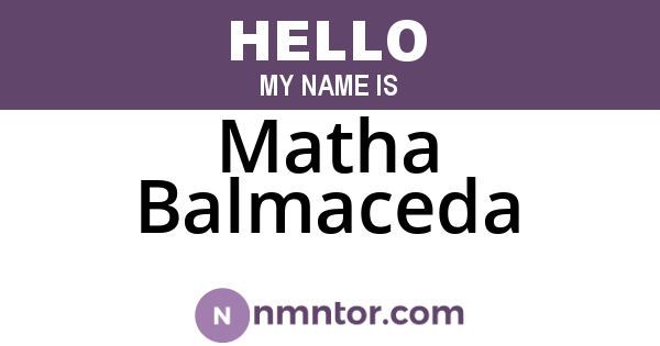 Matha Balmaceda