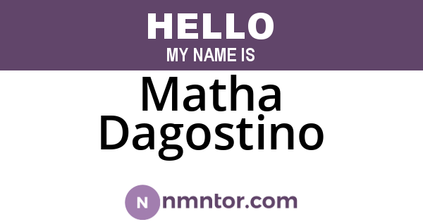 Matha Dagostino
