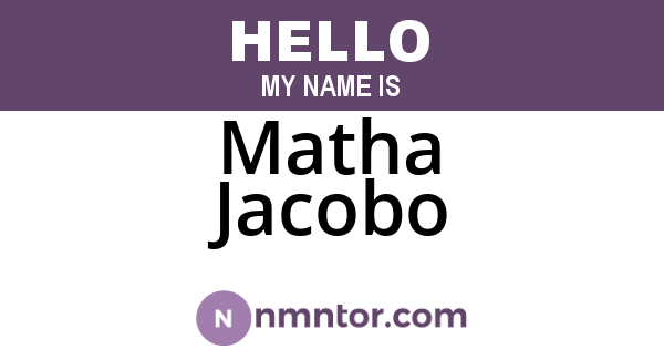 Matha Jacobo