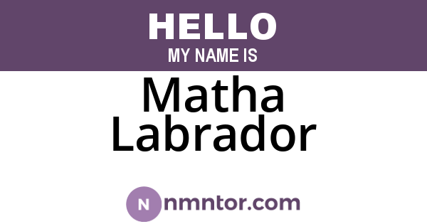 Matha Labrador