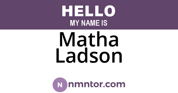 Matha Ladson