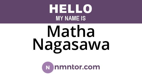 Matha Nagasawa