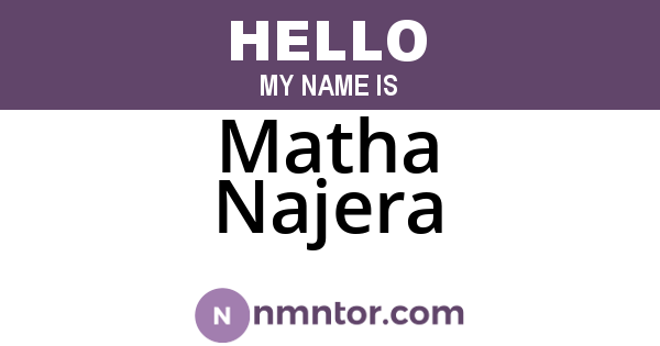 Matha Najera