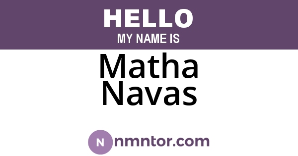 Matha Navas