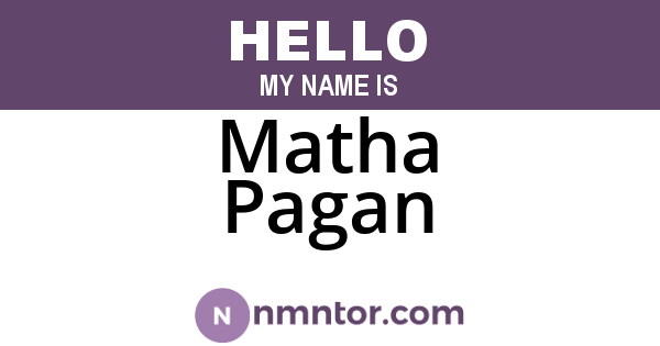 Matha Pagan