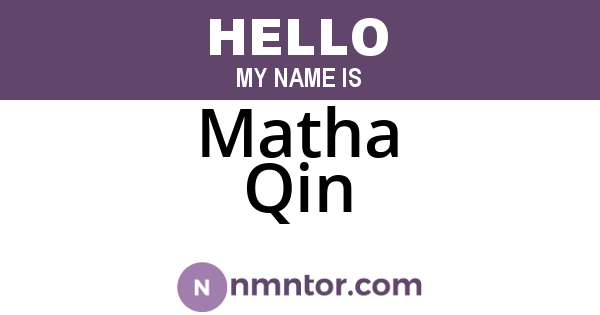 Matha Qin