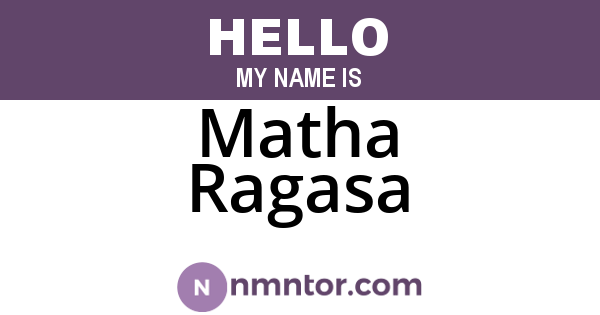 Matha Ragasa