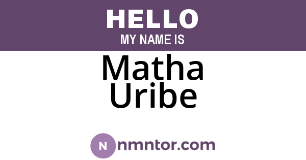 Matha Uribe