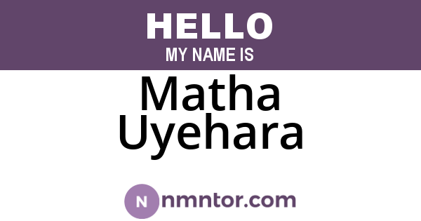 Matha Uyehara