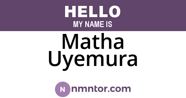 Matha Uyemura