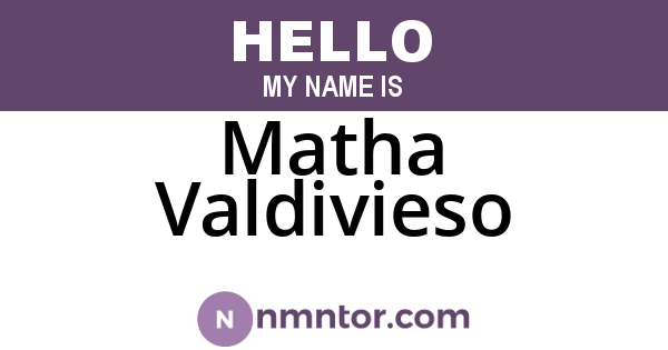 Matha Valdivieso