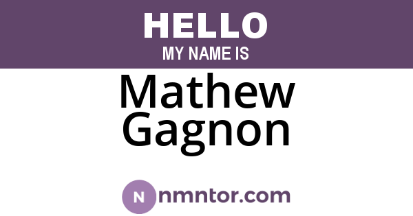 Mathew Gagnon