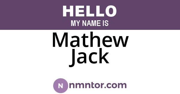 Mathew Jack