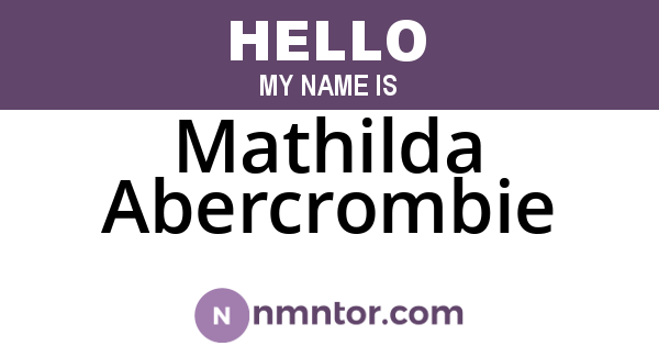 Mathilda Abercrombie
