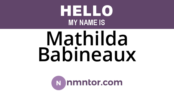 Mathilda Babineaux