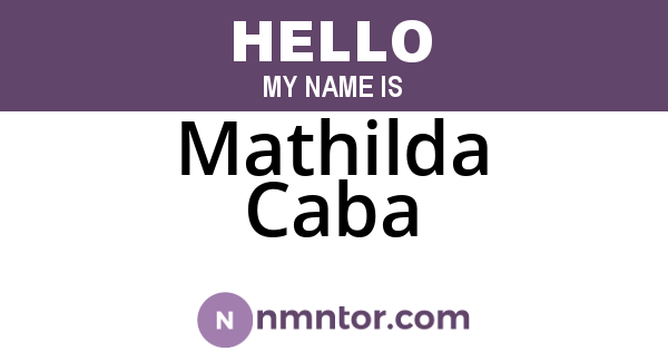 Mathilda Caba